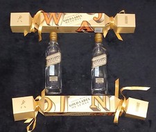 2 Empty Johnnie Walker Gold Label Xmas Cracker 20cl Bottles & Boxes