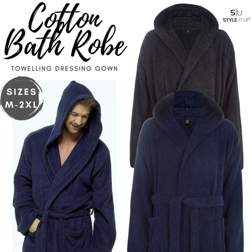 Mens terry towelling bath - towelling, robe