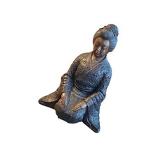 Antique 19 - 20th Century  Japanese Bronze Lady Samurai Statue Impressive Detail