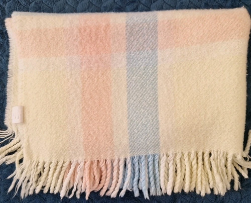 Vintage pram blanket fringe - vintage,