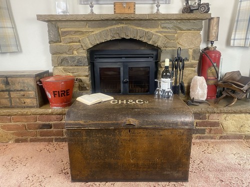 Old antique metal steamer - metal,