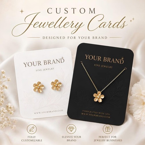 Custom jewelry cards printed - cards,