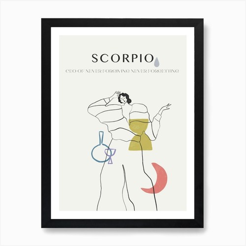 Scorpio zodiac sign one line - scorpio,