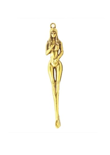 Gold tone brass nude - gold,