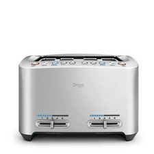 Sage The Smart Toast 4-Slice Toaster BTA845 Wide Slots Brushed Aluminium.