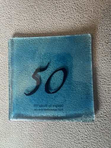 Handmade fused glass - fused, coaster