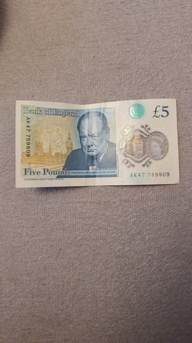 Rare five pound note - , genuine