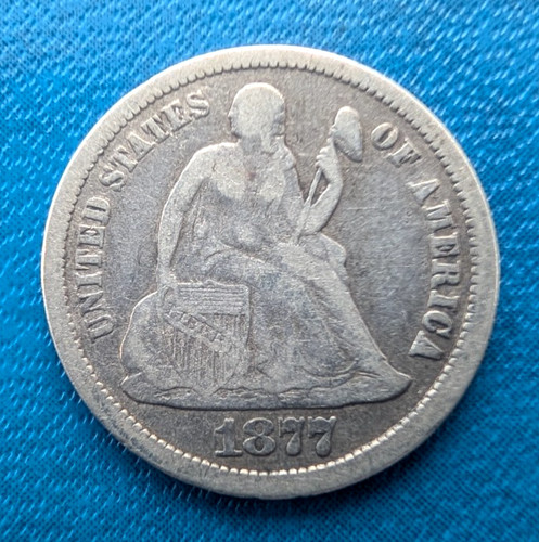 1877 usa seated liberty - cc,