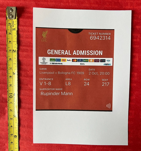 Ticket liverpool v bologna - -,