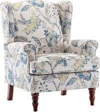 Floral Accent Chair, High Back