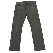 Levi's 513 Jeans Slim Straight Fit Grey Mens 36W 31L Stretch Denim