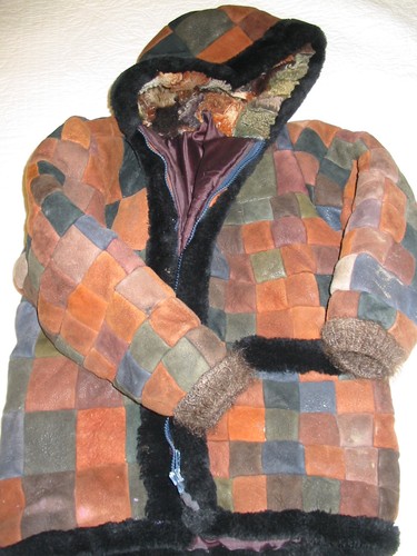 Boys sheepskin patchwork