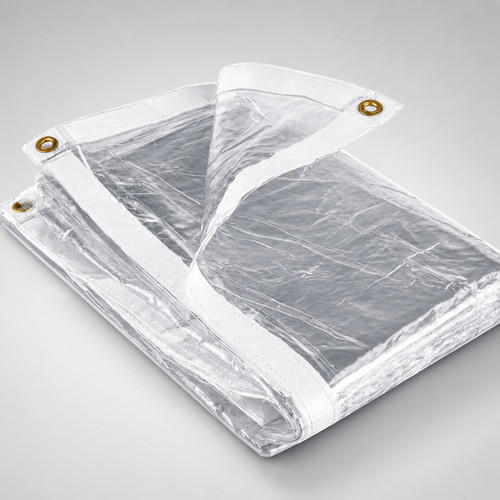 Clear pvc tarpaulin sheet - clear,