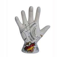 Palmistry Hand Ornament LOVE / HATE  Tattoo Palm Reading Ornament