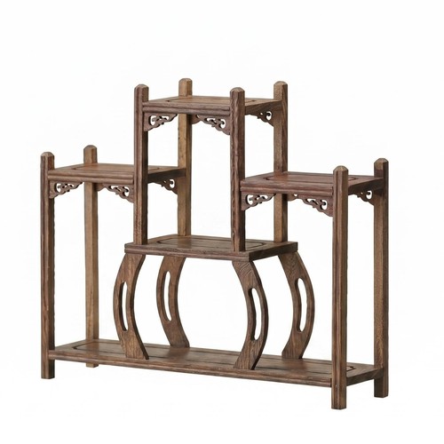 Wood tea set rack - tea, carved