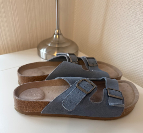 Womens fat face blue suede - face,