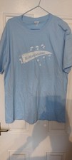 Rickenbacker Guitar size XL / 42 sky blue T Shirt  100% cotton BNWOT 😎 W@W
