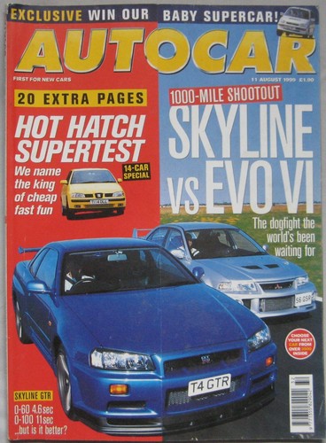 Autocar magazine 1999 - magazine, 11/8/1999