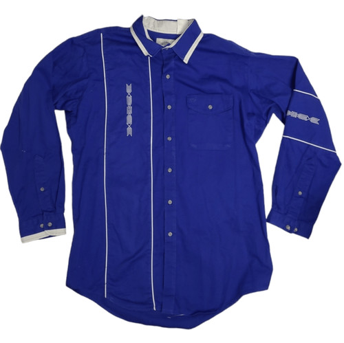 Vintage royal blue embroidered - vintage,