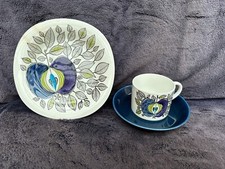 Vintage Rorstrand Eden Coffee Trio Apple Design Sigrid Richter