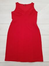 SAVOIR Smart Sheath Dress Size 14 Red Zip Stretch Sleeveless Occasions Elegant