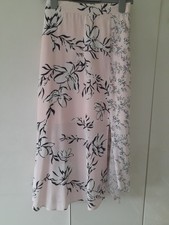 M&S Chiffon Pink Floral Skirt