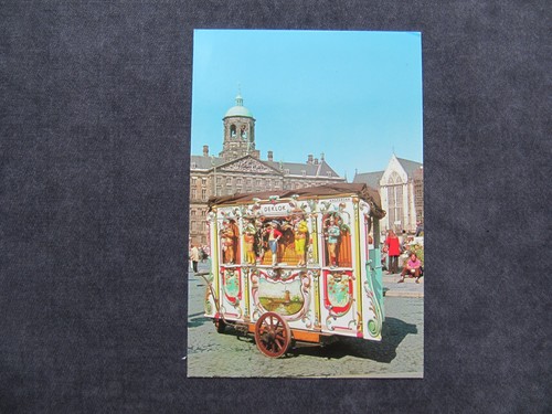 Postcard the barrel organ - the, barrel-organ