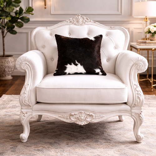 100 natural cowhide pillow - 100%,