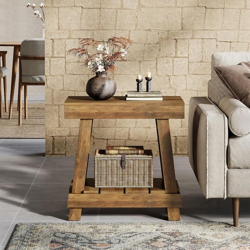 Tier modern end table - table, wooden