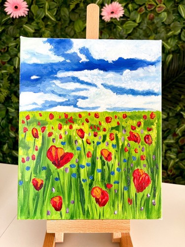 Poppy field original oil - field,