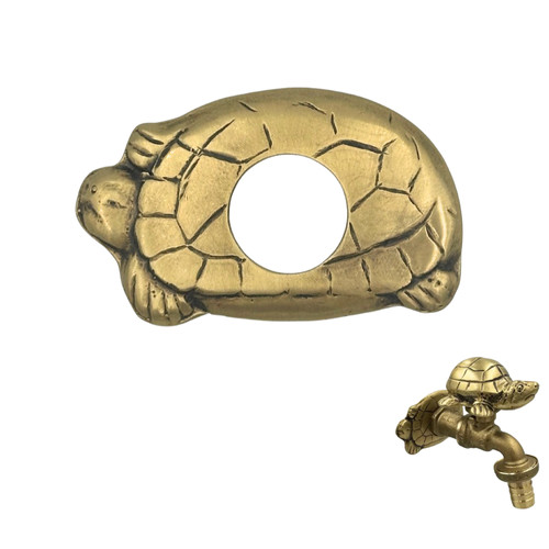 Brass turtle water tap base - water,