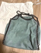 Stella McCartney Falabella Mini Tote Ice Blue Chain Shoulder Bag Auth