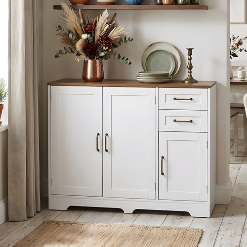 White sideboard cabinet - white,
