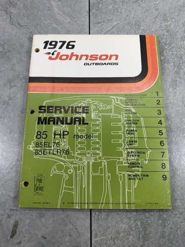 1976 johnson outboard hp - johnson,