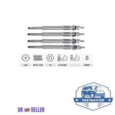 4X GLOW PLUGS FOR VW GOLF