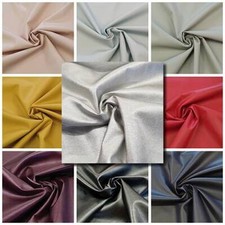 FAUX LEATHER FABRIC * VEGAN LEATHER * MANY COLOURS + METALLICS * 140 - 148cm ...