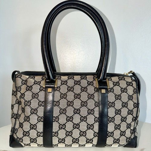 Gucci canvas boston bag - gg,