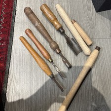 Vintage Wood Turning Chisel carving Lathe Old Woodworking Hand Tools Carpentry 