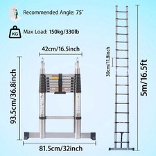 Telescopic ladder - 3.8m, 5m