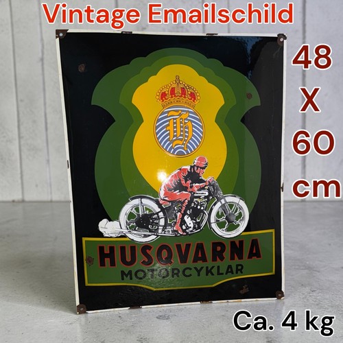 Vintage husqvarna enamel - vintage,