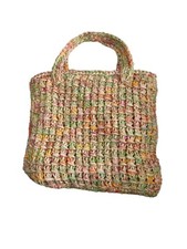 Hand Knitted Raffia Bag
