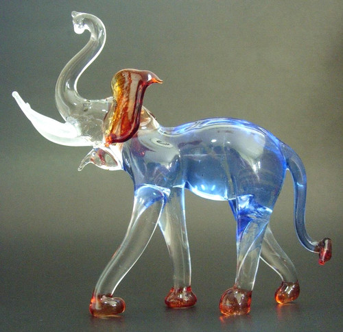 Large glass elephant figurine - large,