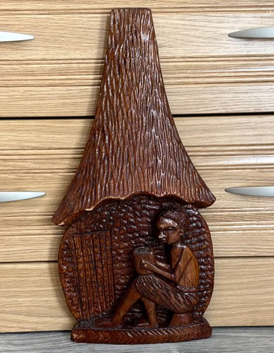 Vintage wooden hand - wooden, carved