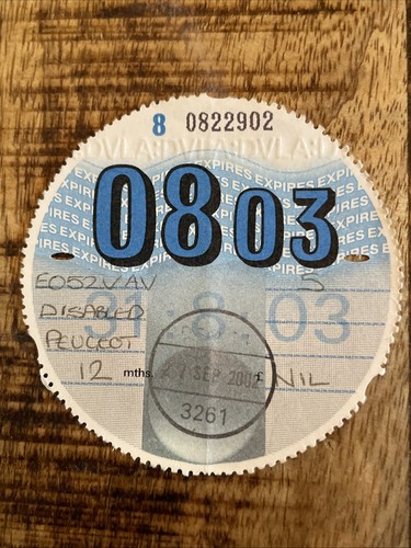 Old tax disc - tax,