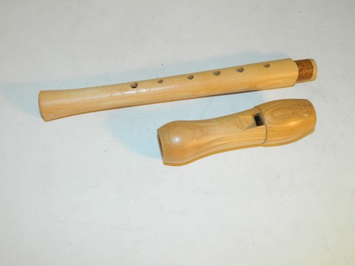 Vintage wooden recorder - vintage, two