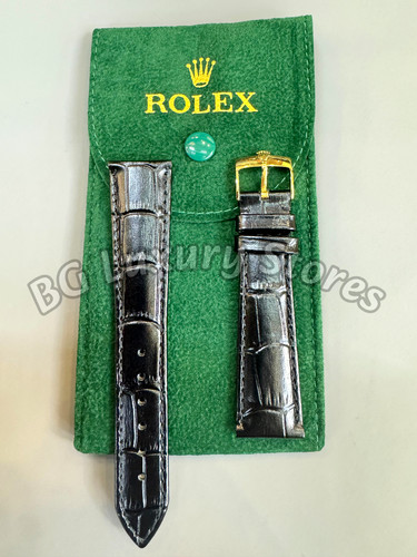 Rolex black leather - rolex, watch