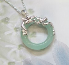 Grade A Green Jade & 925