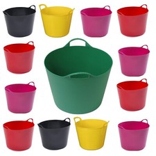 FLEXI TUB WITH HANDLE BUILDER TRUG CONSTRUCTION CONTAINER BUCKET LAUNDRY BASKET