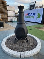 120cm white garden circle fire