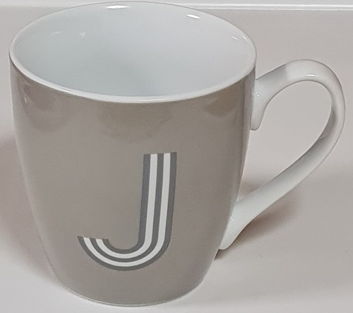 Alphabet mug porcelain - mug, "j